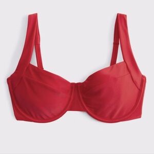 Abercrombie & Fitch Vibrant Red Bikini Underwire Bra